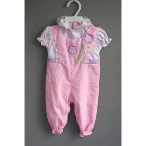 Vintage Baby Girl Romper Cradle Togs Pink USA EUC 6-9 mos.